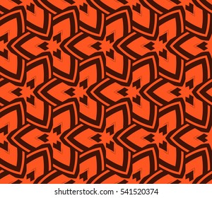 Vector seamless pattern. Stylish fabric print with eastern geometric ornament