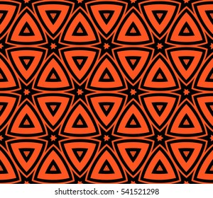 Vector seamless pattern. Stylish fabric print with eastern geometric ornament
