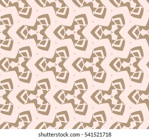 Vector seamless pattern. Stylish fabric print with eastern geometric ornament