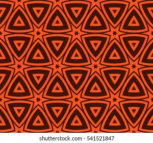 Vector seamless pattern. Stylish fabric print with eastern geometric ornament