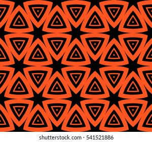 Vector seamless pattern. Stylish fabric print with eastern geometric ornament