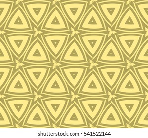 Vector seamless pattern. Stylish fabric print with eastern geometric ornament