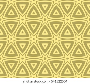 Vector seamless pattern. Stylish fabric print with eastern geometric ornament