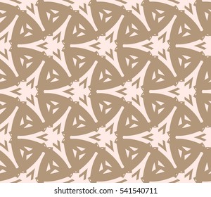 Vector seamless pattern. Stylish fabric print with eastern geometric ornament