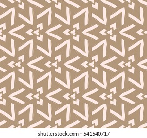 Vector seamless pattern. Stylish fabric print with eastern geometric ornament