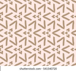 Vector seamless pattern. Stylish fabric print with eastern geometric ornament