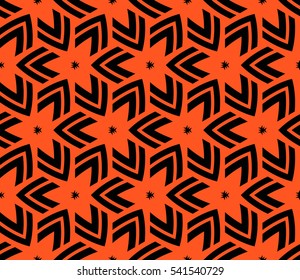 Vector seamless pattern. Stylish fabric print with eastern geometric ornament