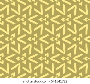 Vector seamless pattern. Stylish fabric print with eastern geometric ornament