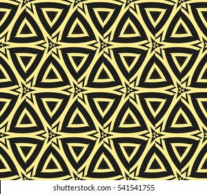 Vector seamless pattern. Stylish fabric print with eastern geometric ornament