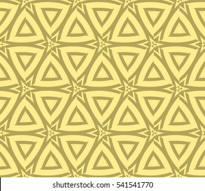 Vector seamless pattern. Stylish fabric print with eastern geometric ornament
