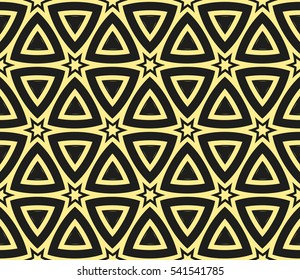 Vector seamless pattern. Stylish fabric print with eastern geometric ornament