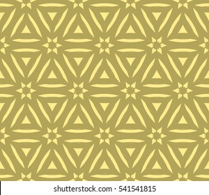 Vector seamless pattern. Stylish fabric print with eastern geometric ornament