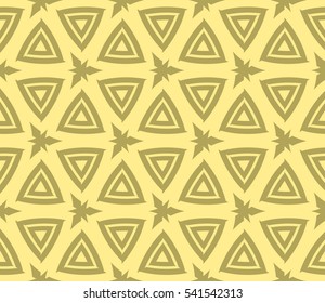 Vector seamless pattern. Stylish fabric print with eastern geometric ornament
