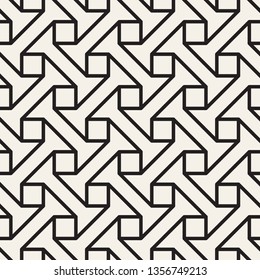 Vector seamless pattern. Stylish linear lattice background. Trendy geometric lines texture.