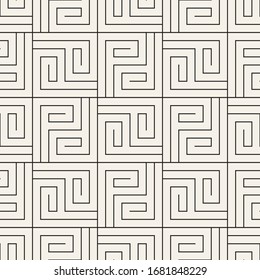 Vector seamless pattern. Stylish linear lattice background. Trendy geometric thin lines texture.
