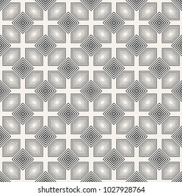 Vector seamless pattern. Stylish modern texture with constant repetition linear hexagons, rhombuses, diamonds. Thin line. Geometrical background. Contemporary design.