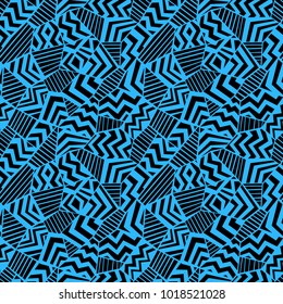 Vector seamless pattern. Stylish mosaic texture. Hand drawn linear background. Contemporary graphic design.