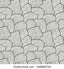 Vector seamless pattern. Stylish mosaic texture. Hand drawn linear background with structure of mesh Contemporary graphic design.