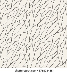 Vector seamless pattern. Stylish repeating texture. Stylized leaf veins.