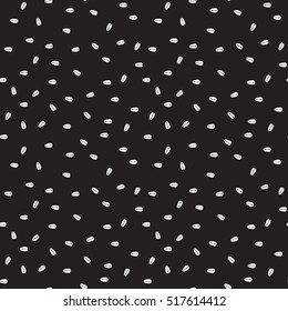 Vector seamless pattern. Stylish repeating texture. Monochrome texture with sunflower seeds