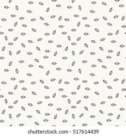 Vector seamless pattern. Stylish repeating texture. Monochrome texture with sunflower seeds