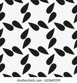 Vector seamless pattern. Stylish repeating texture. Monochrome texture with seeds.