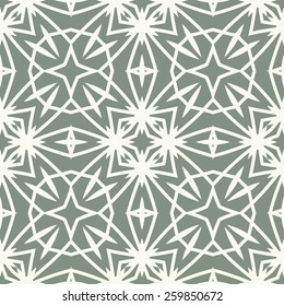 Vector seamless pattern. Stylish textile print with abstract geometric ornament.
