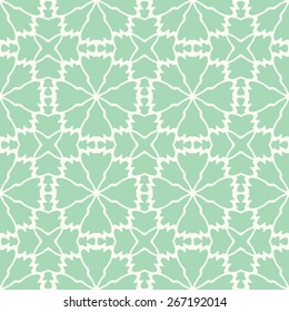 Vector seamless pattern. Stylish textile print with ornate geometric ornament.