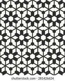 Vector seamless pattern. Stylish textile print with ethnic geometric ornament.