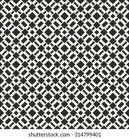 Vector seamless pattern. Stylish textile print with geometric ethnic design. Black and white fabric background.
