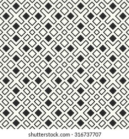 Vector seamless pattern. Stylish textile print with geometric ethnic design. Fabric monochrome background.