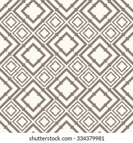 Vector seamless pattern. Stylish textile print with geometric ornament. Creative fabric background.