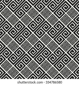 Vector seamless pattern. Stylish textile print with greek design elements. Creative fabric background.