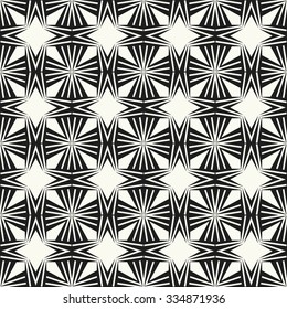 Vector seamless pattern. Stylish textile print with ethnic design. Monochrome fabric background.