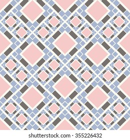 Vector seamless pattern. Stylish textile print with geometric design. Fabric background in colors of 2016 year.