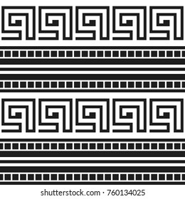 Vector seamless pattern. Stylish textile print with greek design. Greece meander fabric background.