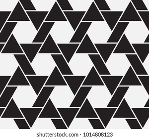 Vector seamless pattern. Stylish texture with figures from short lines. Geometric pattern.