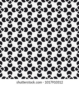 Vector seamless pattern. Stylish texture with shapes from different circles. Geometric lattice pattern.
