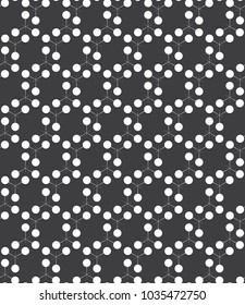  Vector seamless pattern. Stylish texture with circles. Geometric lattice pattern.