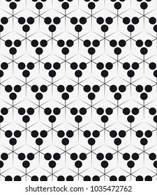  Vector seamless pattern. Stylish texture with circles. Geometric lattice pattern.