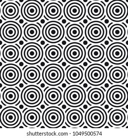  Vector seamless pattern. Stylish texture with circles. Geometric lattice pattern.