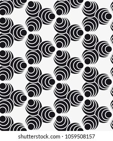  Vector seamless pattern. Stylish texture with circles. Geometric lattice pattern.