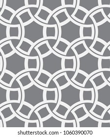  Vector seamless pattern. Stylish texture with circles. Geometric lattice pattern.