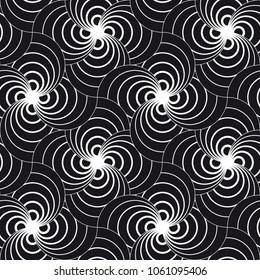  Vector seamless pattern. Stylish texture with circles. Geometric lattice pattern.