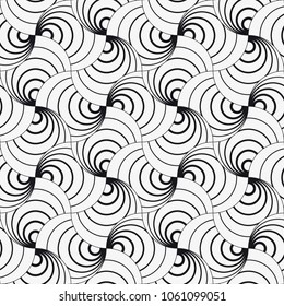  Vector seamless pattern. Stylish texture with circles. Geometric lattice pattern.