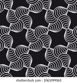  Vector seamless pattern. Stylish texture with circles. Geometric lattice pattern.