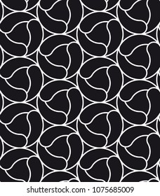  Vector seamless pattern. Stylish texture with circles. Geometric lattice pattern.