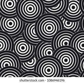  Vector seamless pattern. Stylish texture with circles. Geometric lattice pattern.