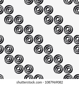  Vector seamless pattern. Stylish texture with circles. Geometric lattice pattern.