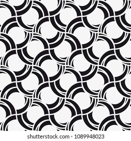  Vector seamless pattern. Stylish texture with circles. Geometric lattice pattern.